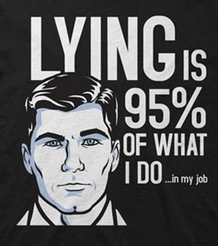 Archer Lying is 95% of what I Do... T-Shirt